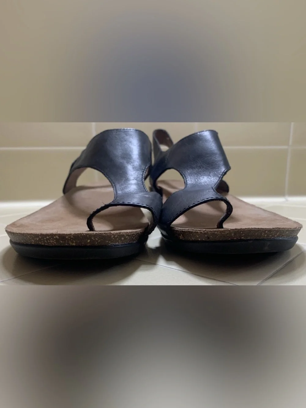 Dansko Reece Black Waxy Leather Women's Toe Loop Comfort Sandal EU 41 US 10.5-11
